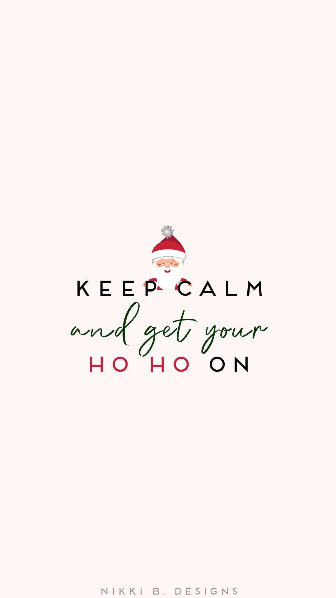 Simple Cute Christmas Iphone Keep Calm Picture