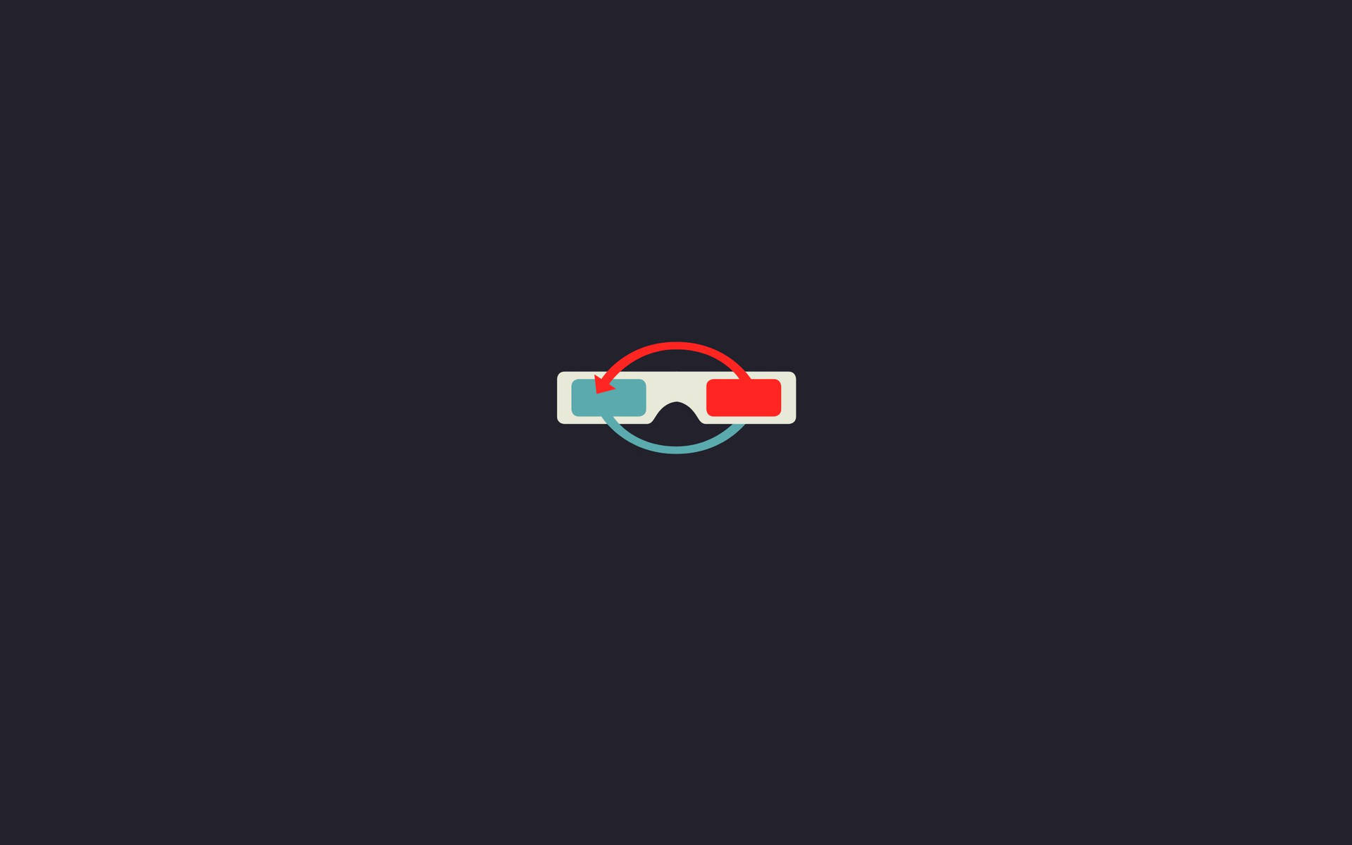 Simple Desktop 3D Glasses Wallpaper