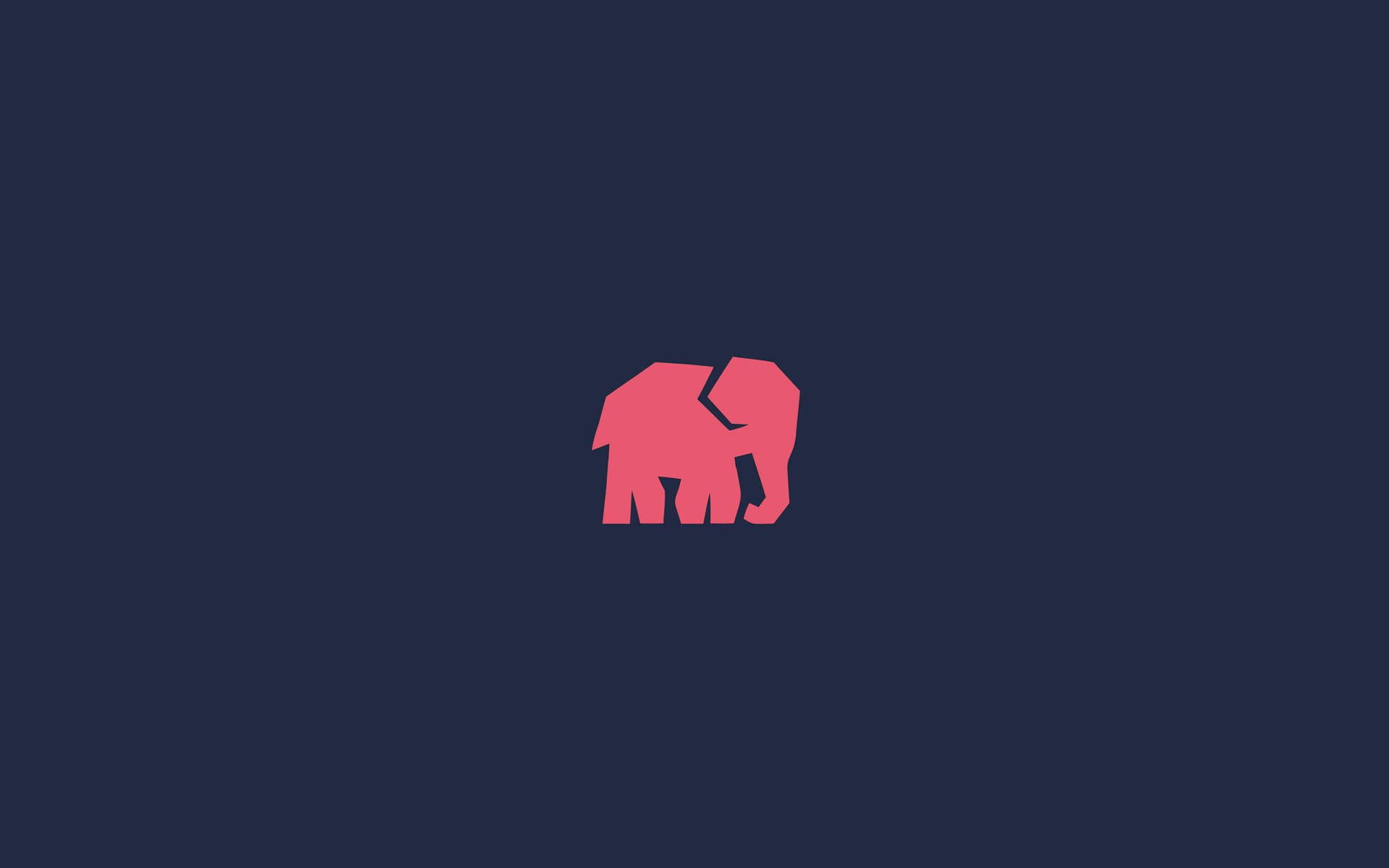 Simple Desktop Red Elephant Wallpaper