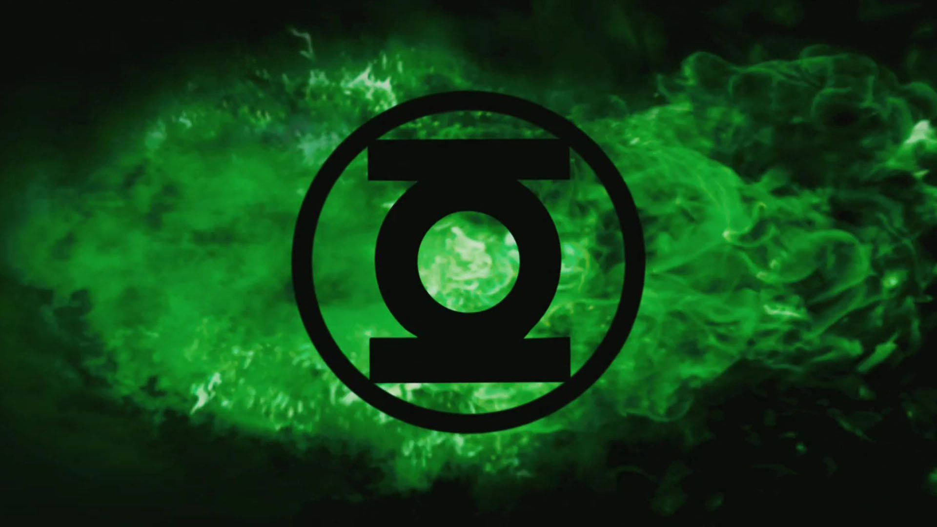 Simple Digital Green Lantern Logo Background
