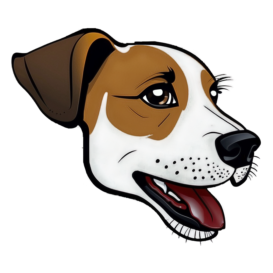 Simple Dog Face Stencil Png Pph PNG