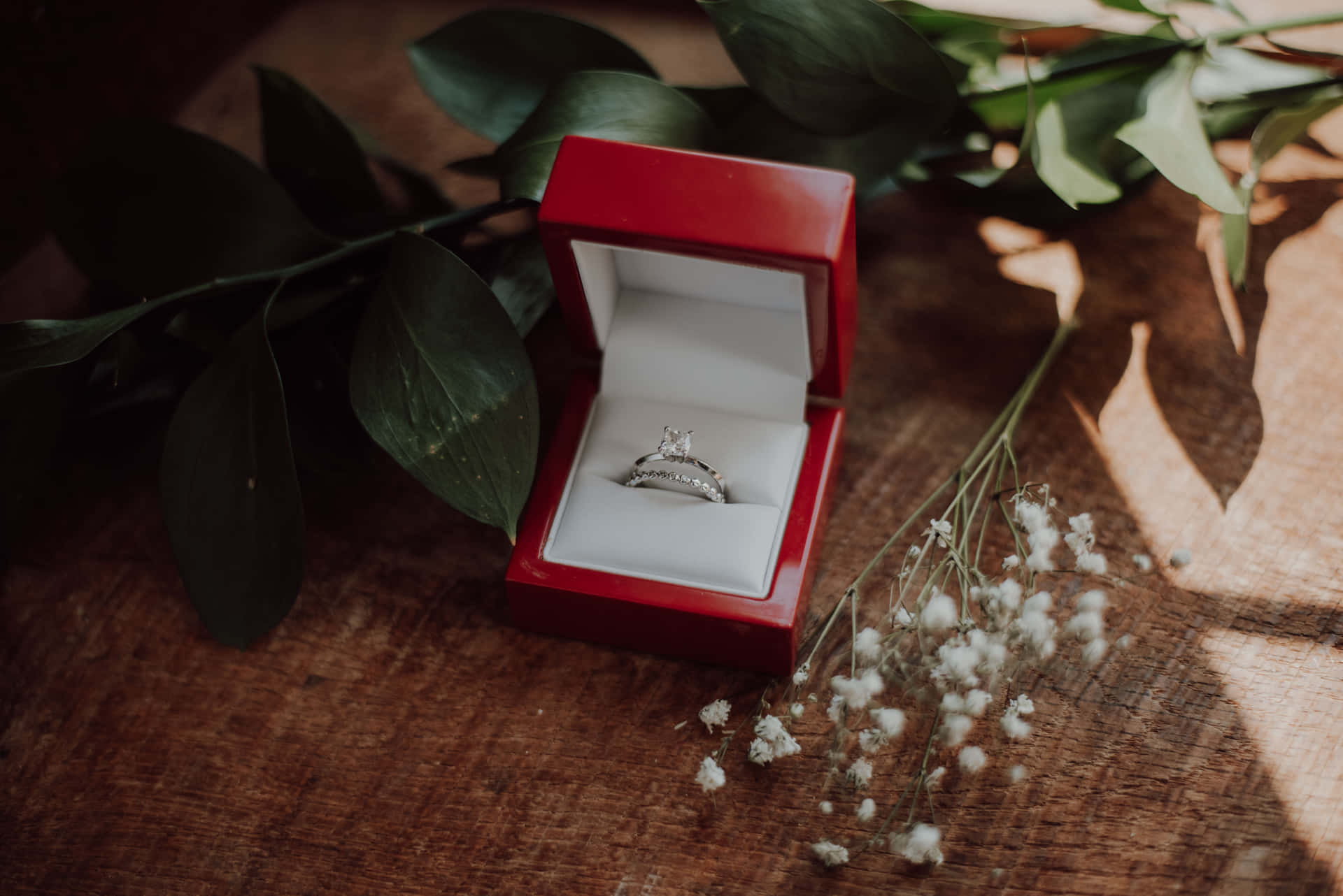 Simple Elegant Engagement Silver Ring Wallpaper