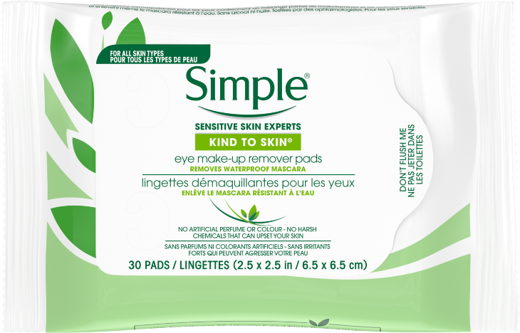 Simple Eye Makeup Remover Pads Packaging PNG