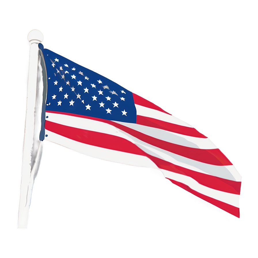 Simple Flat American Flag Png Icon 04302024 PNG
