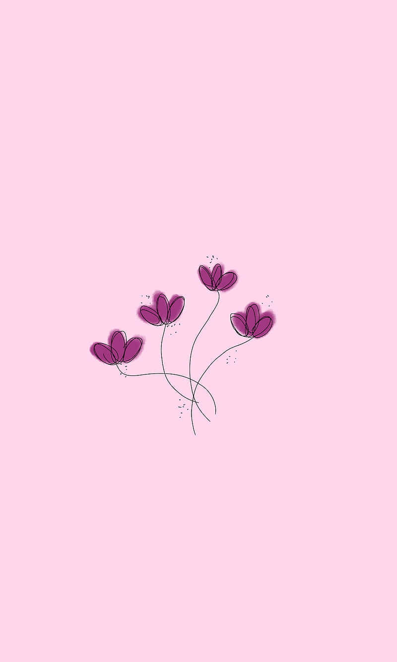Einezarte, Einfache Blume Wallpaper