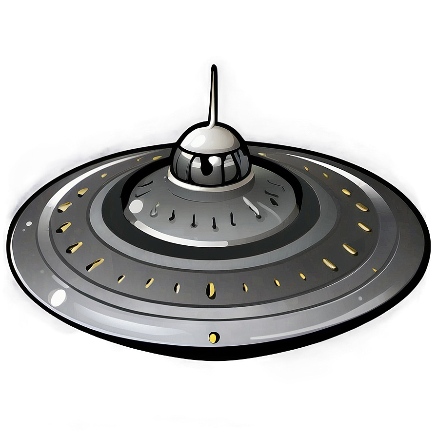 Simple Flying Saucer Sketch Png 06202024 PNG