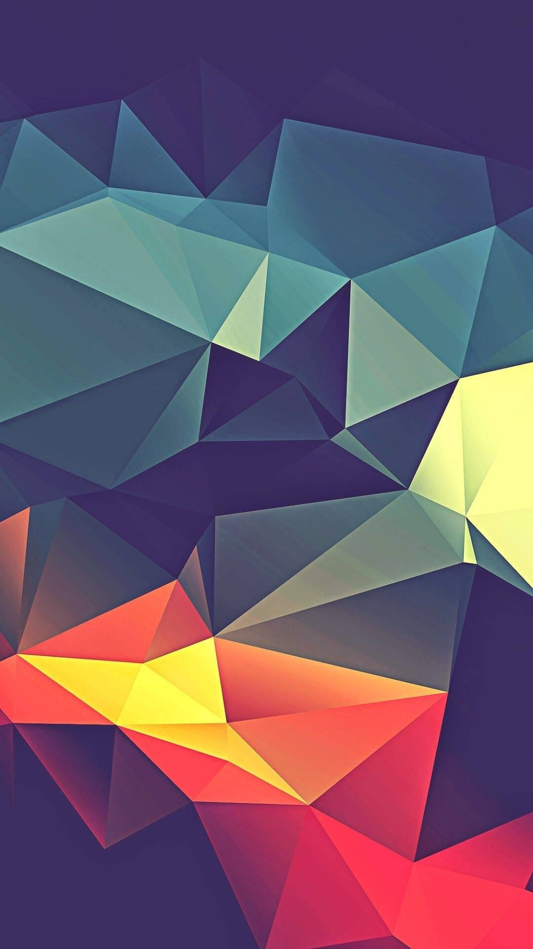 Et farverig abstrakt baggrund med trekanter Wallpaper