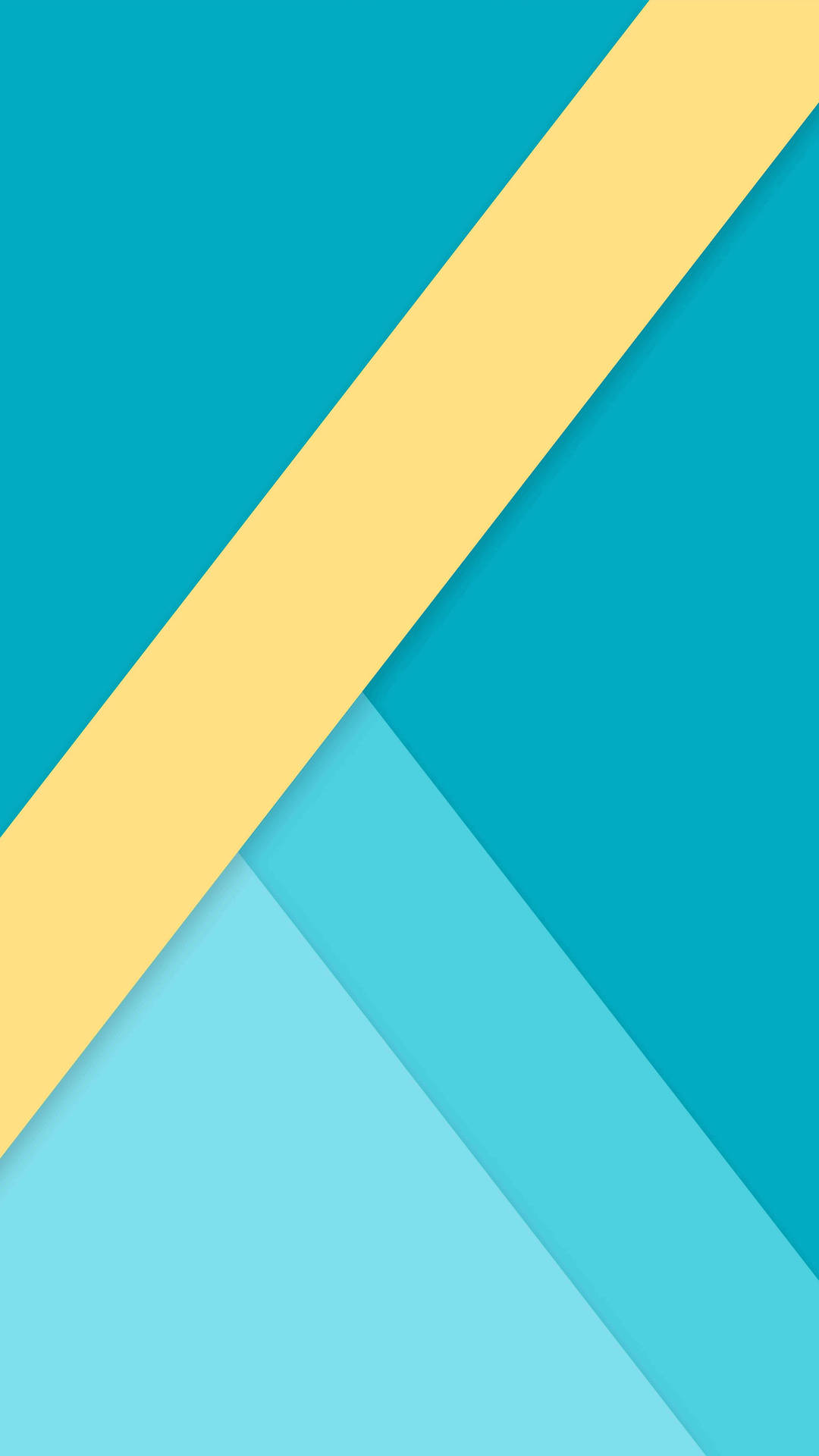 Simple Yellow And Blue Geometric Phone Wallpaper