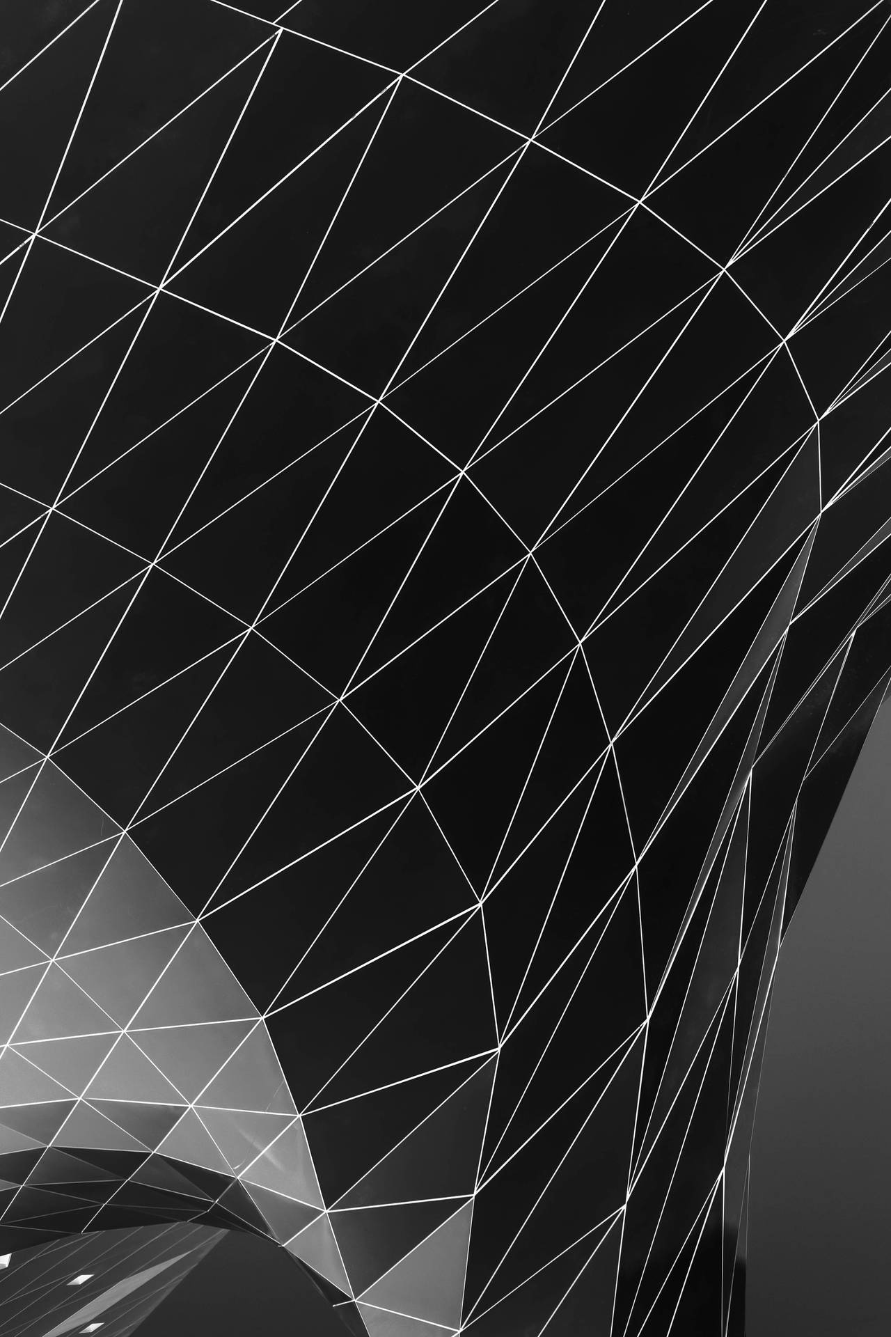 Schwarzerund Weißer Abstrakter Hintergrund Mit Einer Geometrischen Form Wallpaper
