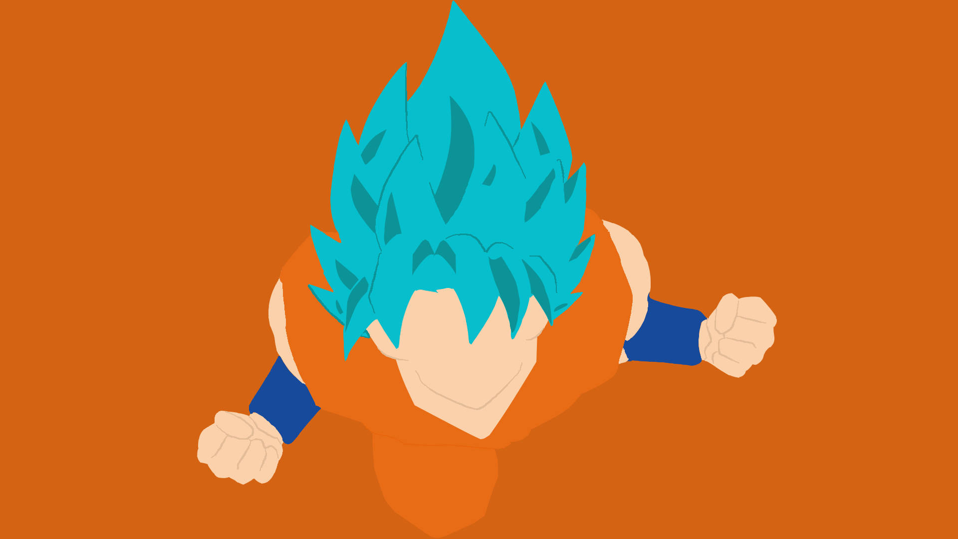 Goku primed and ready to fight Wallpaper