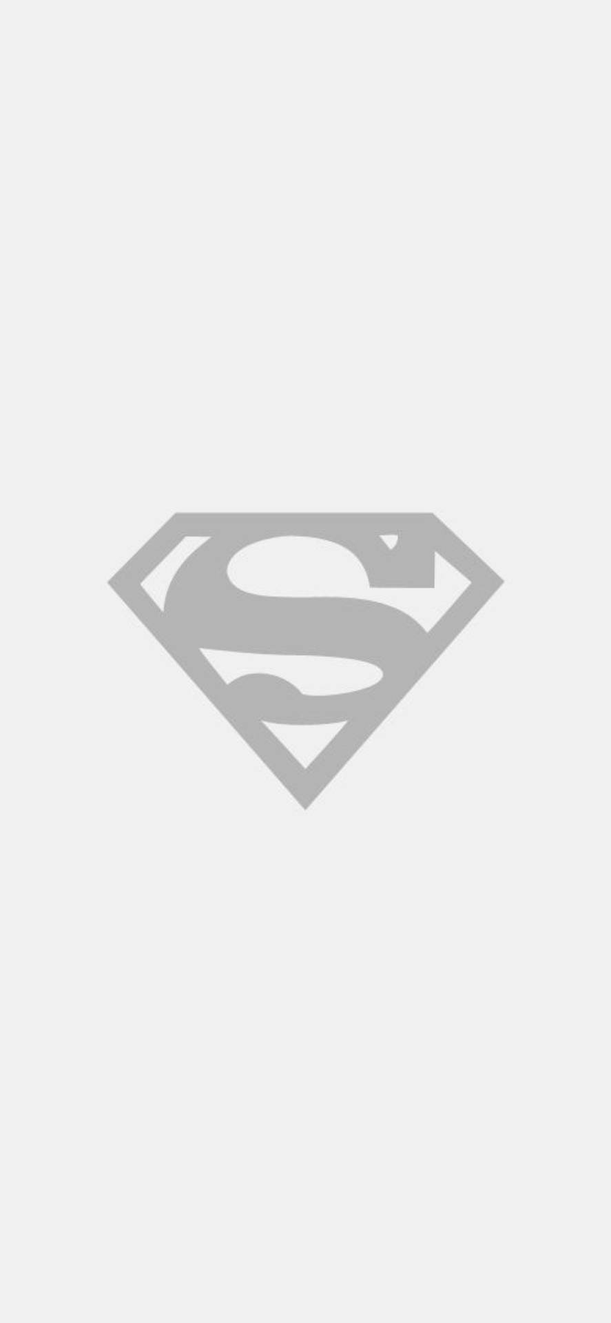 Simple Grå Superman Symbol Iphone Wallpaper