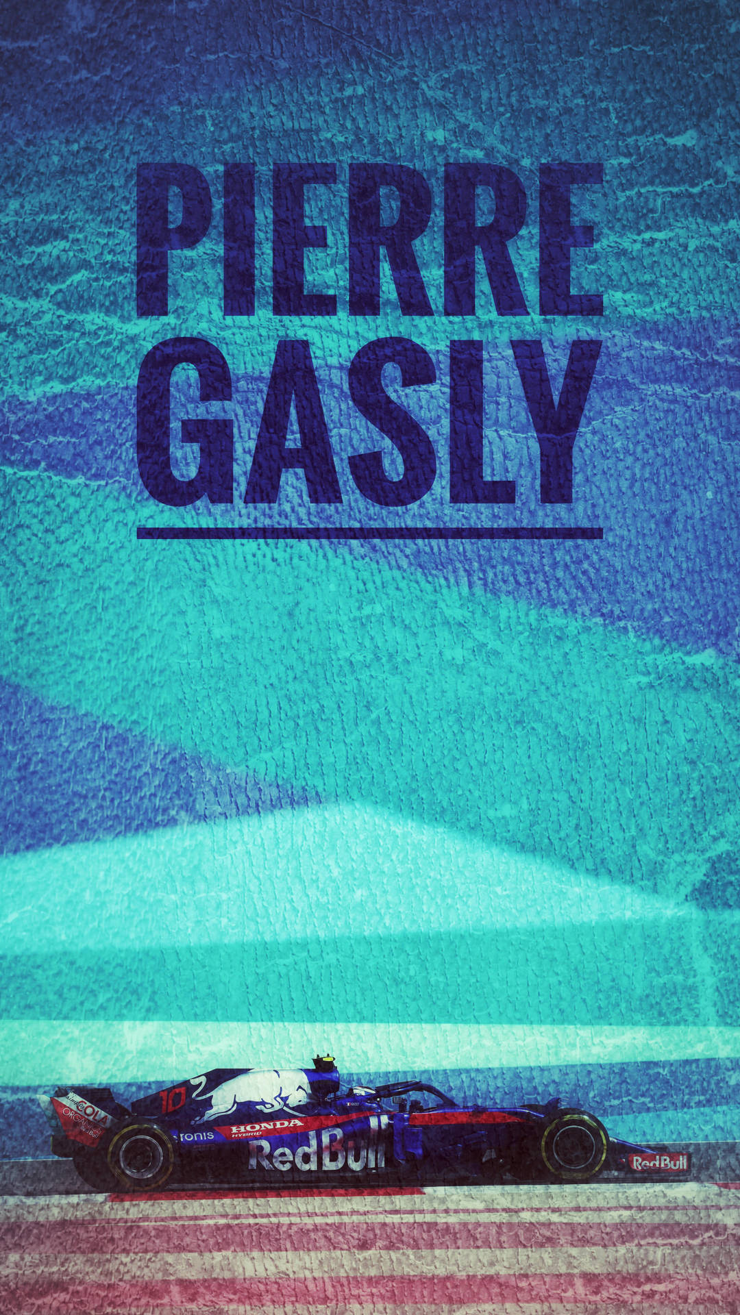 Ritrattodinamico Di Pierre Gasly Incorniciato In Uno Sfondo A Gradiente Blu Sfondo
