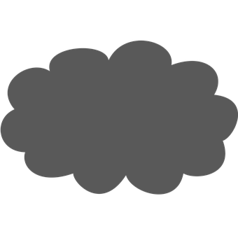 Simple Gray Cloud Icon PNG