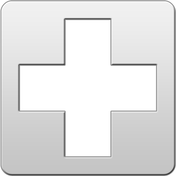 Simple Gray Cross Icon PNG
