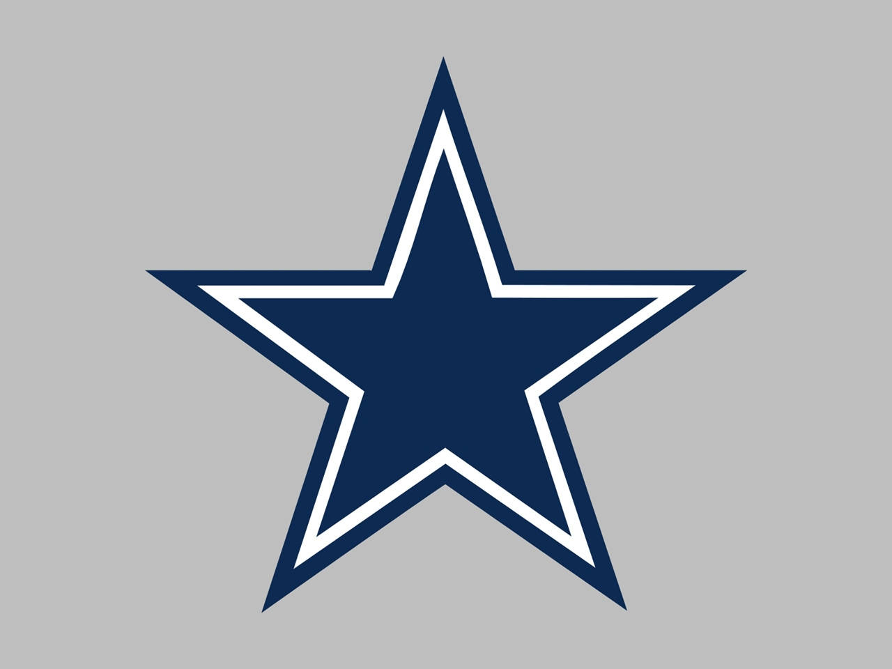 Simple Gray Dallas Cowboys Logo