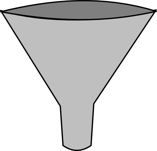Simple Gray Funnel Graphic PNG