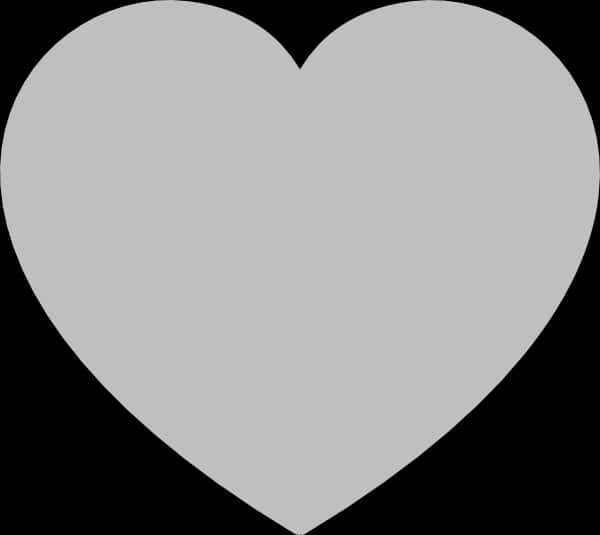 Simple Gray Heart Clipart PNG