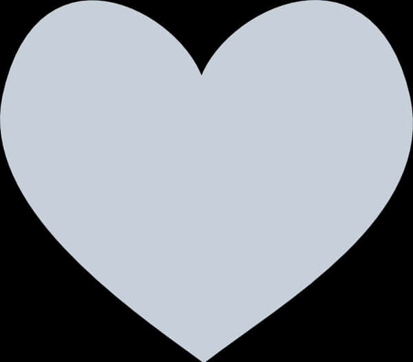 Simple Gray Heart Clipart PNG