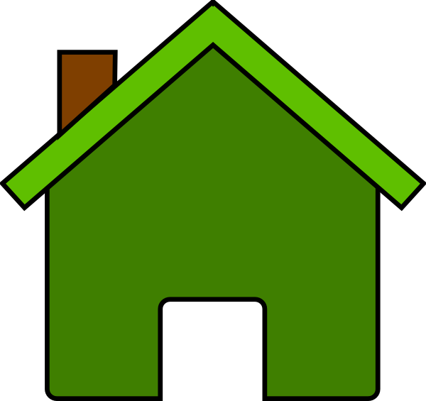 Simple Green House Icon PNG