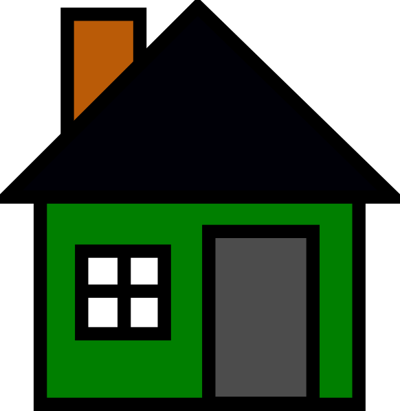 Simple Green House Vector PNG