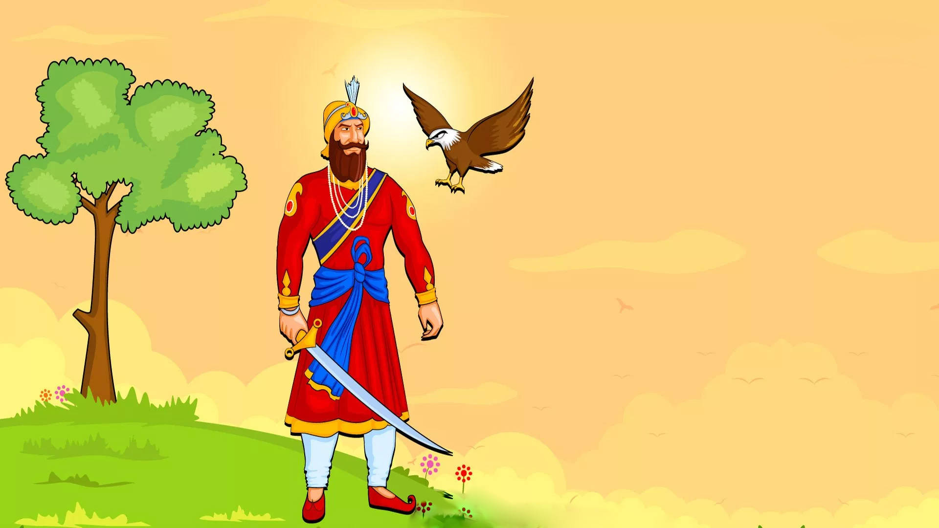 Einfachekunst Von Guru Gobind Singh Ji Wallpaper