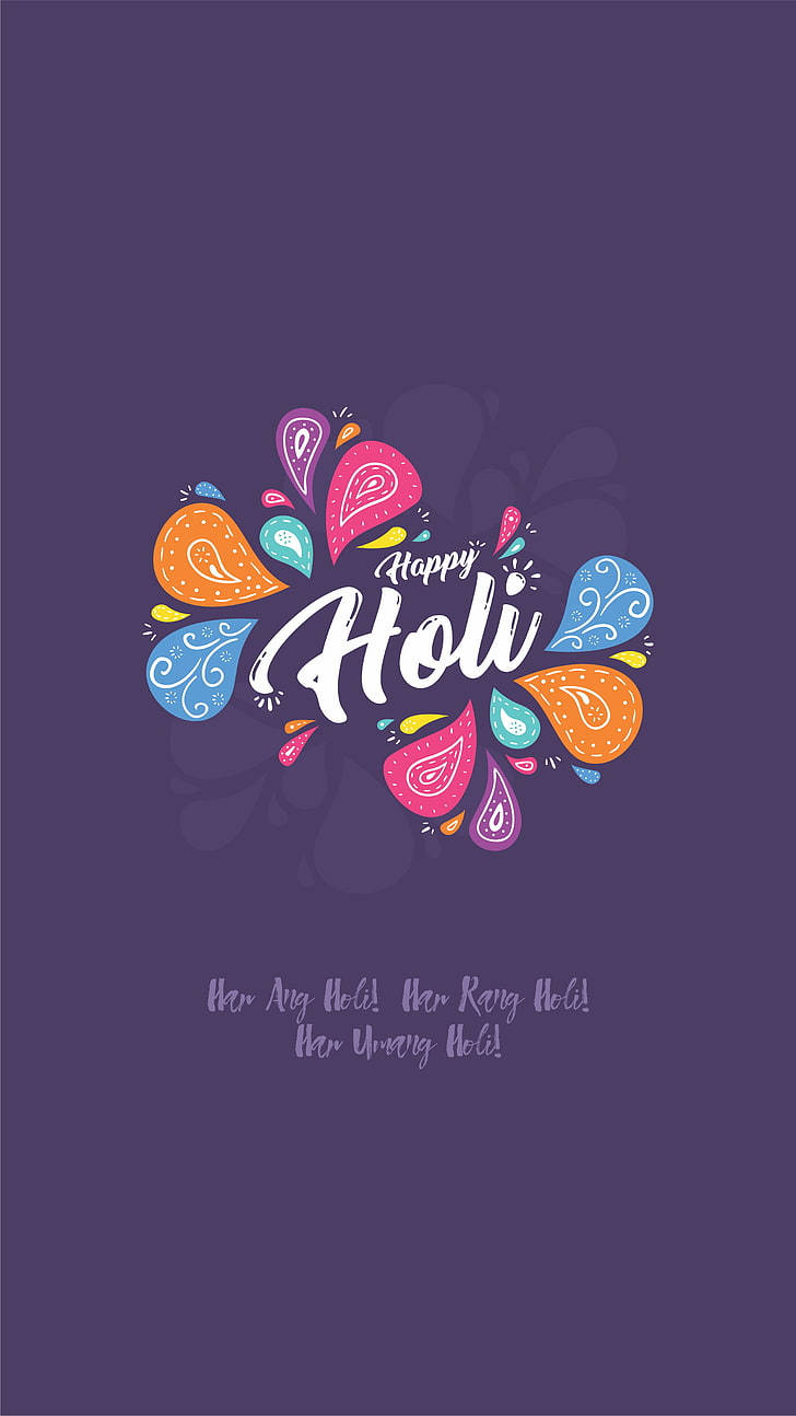Vibrantly Joyful Holi HD Artwork Wallpaper