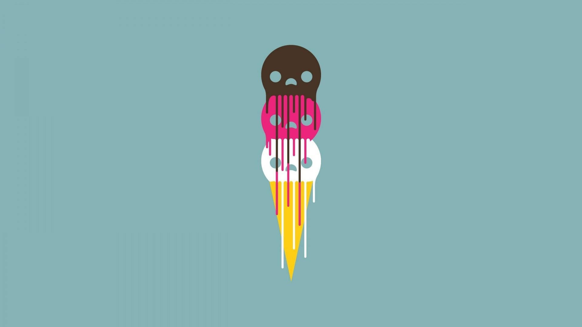 Simple Hd Colorful Skulls Wallpaper