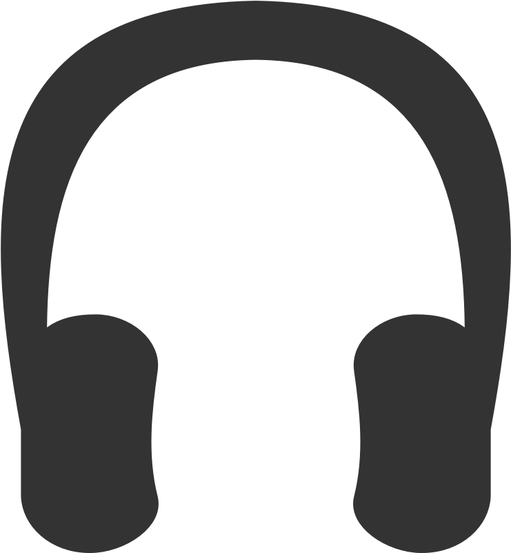 Simple Headphones Icon PNG