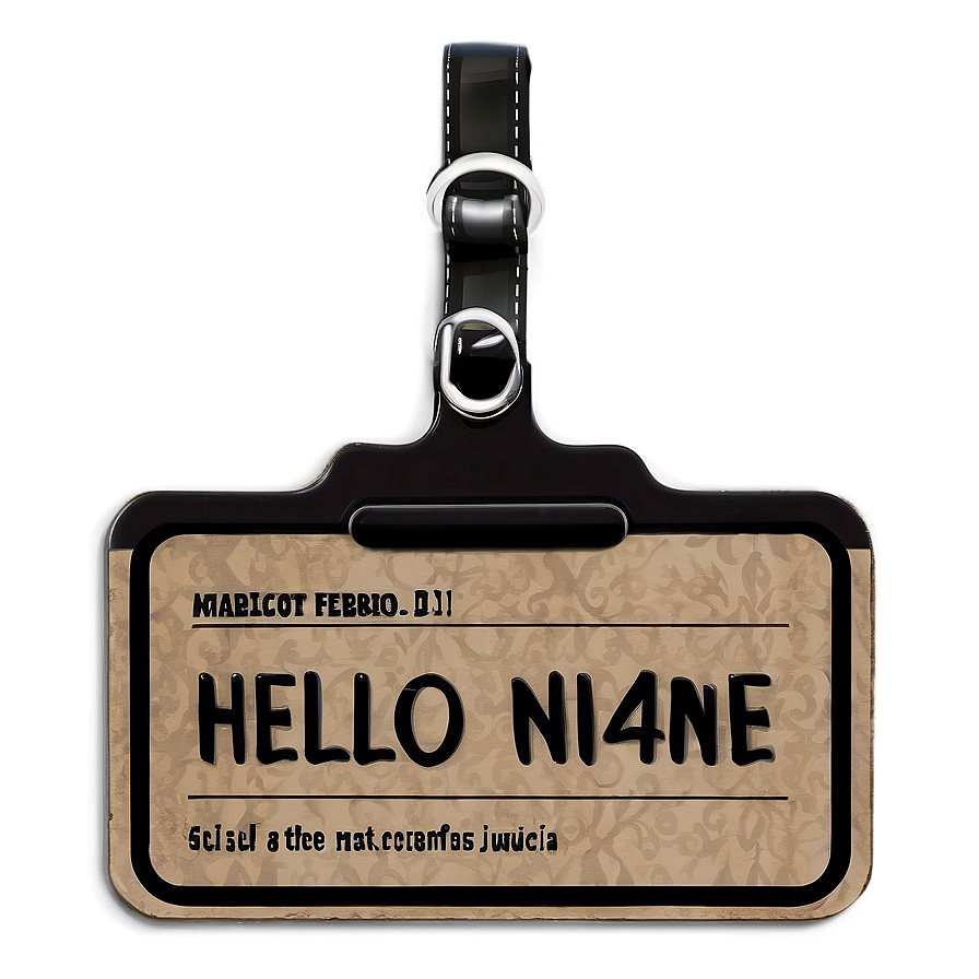 Simple Hello My Name Is Name Tag Png 05252024 PNG