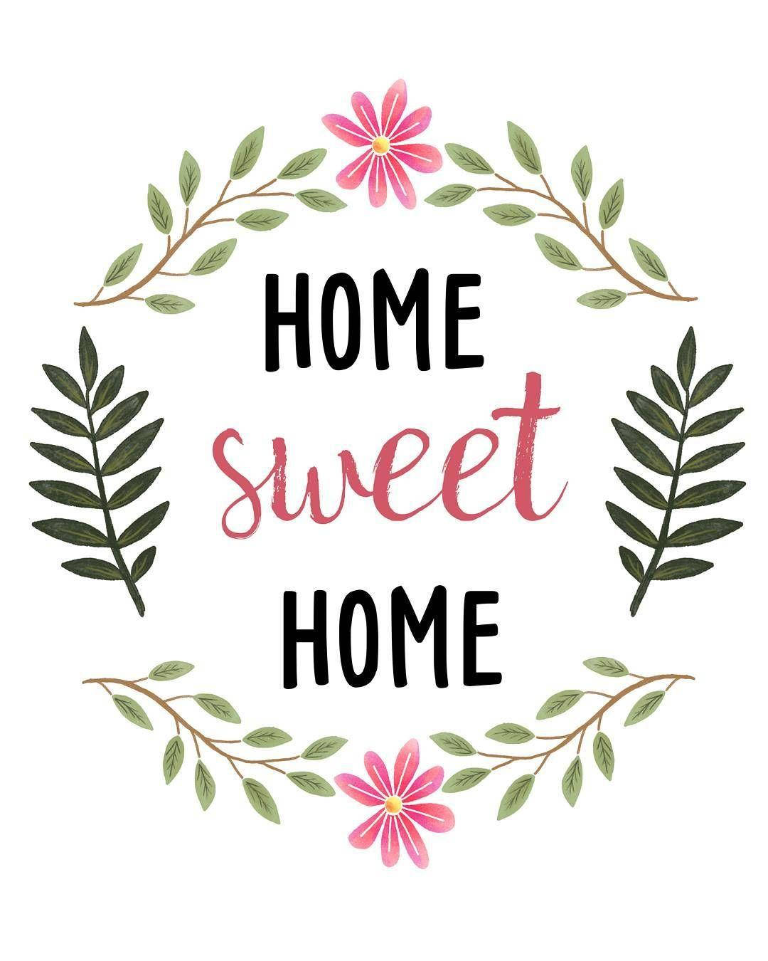 Simpel Hus Sweet Home Logo Stil Tapet Wallpaper