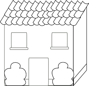 Simple House Drawing PNG