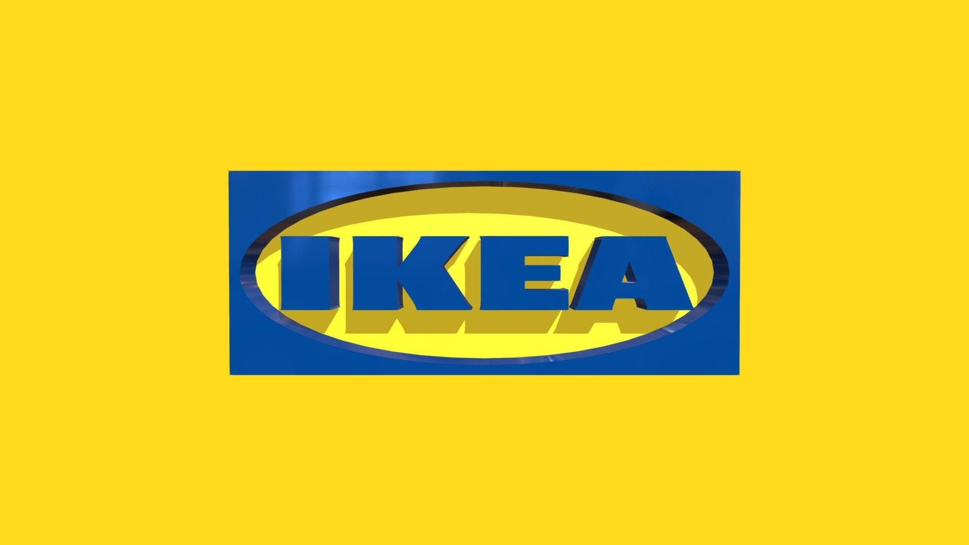 Simple Ikea Logo Yellow Background