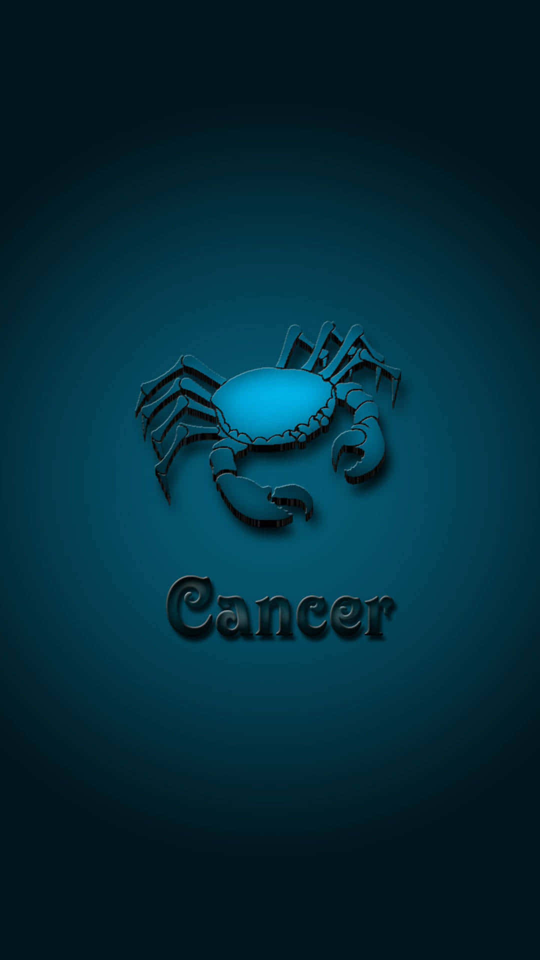 Einfachesbild Eines Niedlichen Krebses, Dem Sternzeichen Krebs. Wallpaper