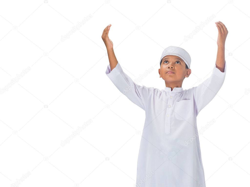 Simple Islamic Boy Illustration Picture