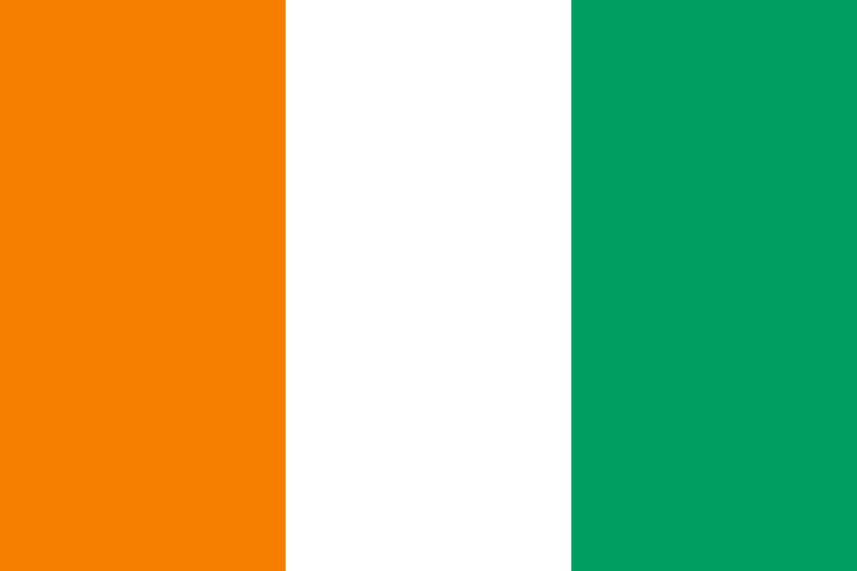 Simple Ivory Coast Flag Background