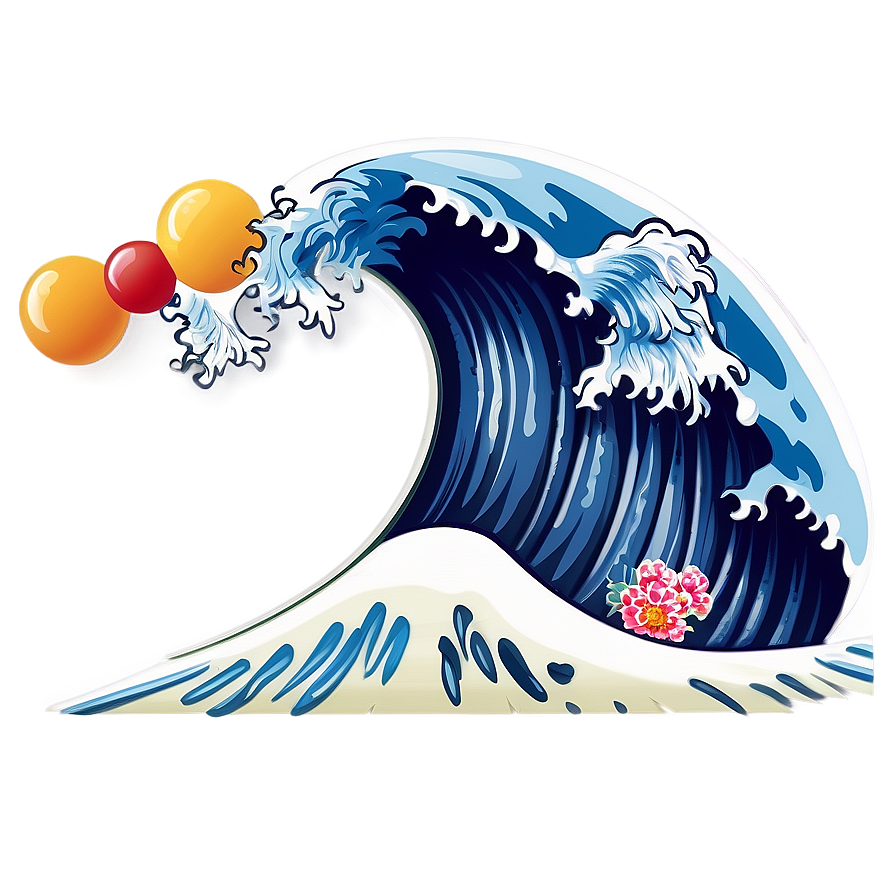 Simple Japanese Wave Png 06242024 PNG