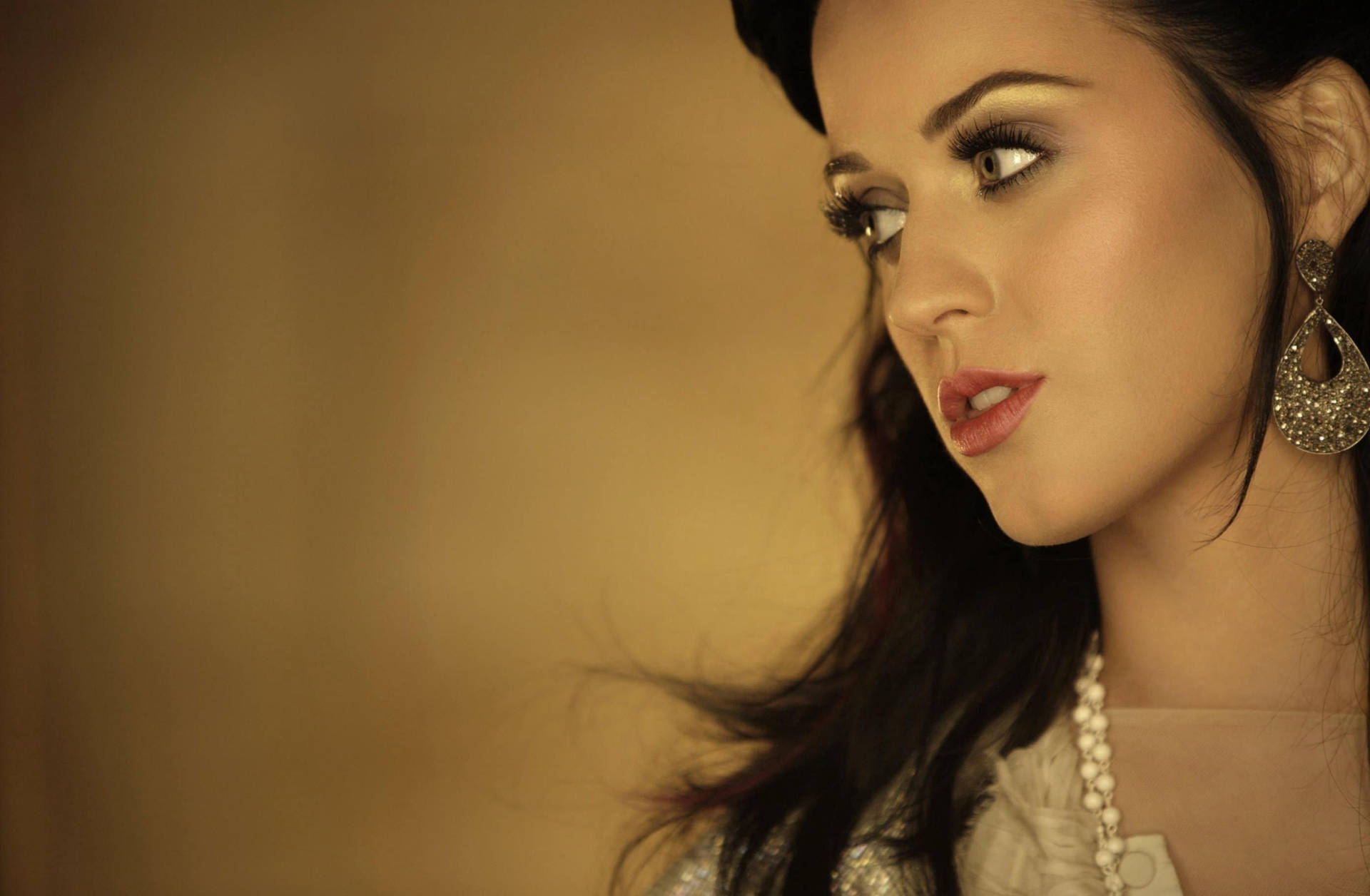 Simple Katy Perry Sepia Portrait Background