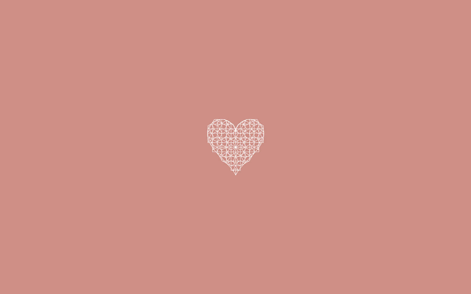 Et pink baggrund med et hvidt hjerte på det Wallpaper