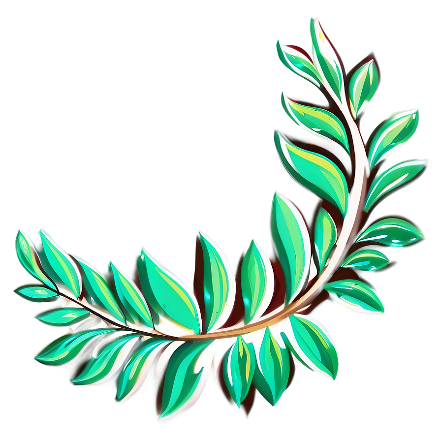 Simple Laurel Outline Png 06262024 PNG