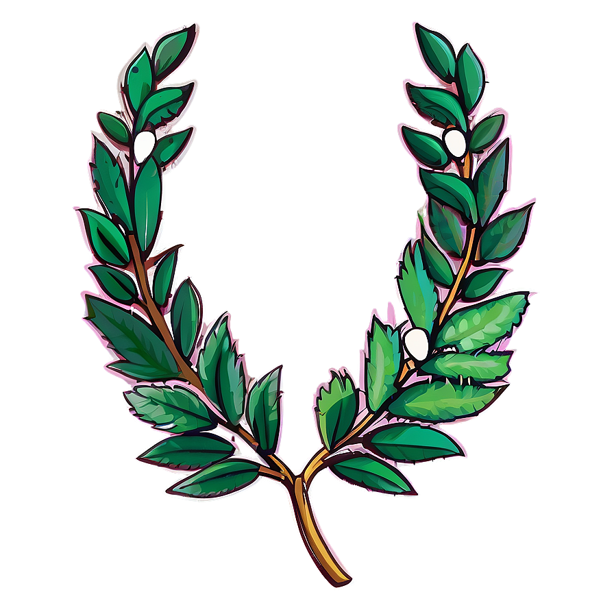 Simple Laurel Outline Png Jcr59 PNG