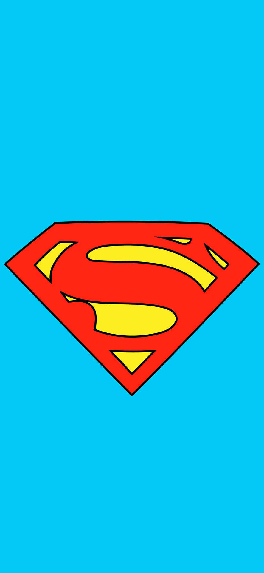 Simple Line Art Superman Symbol Iphone