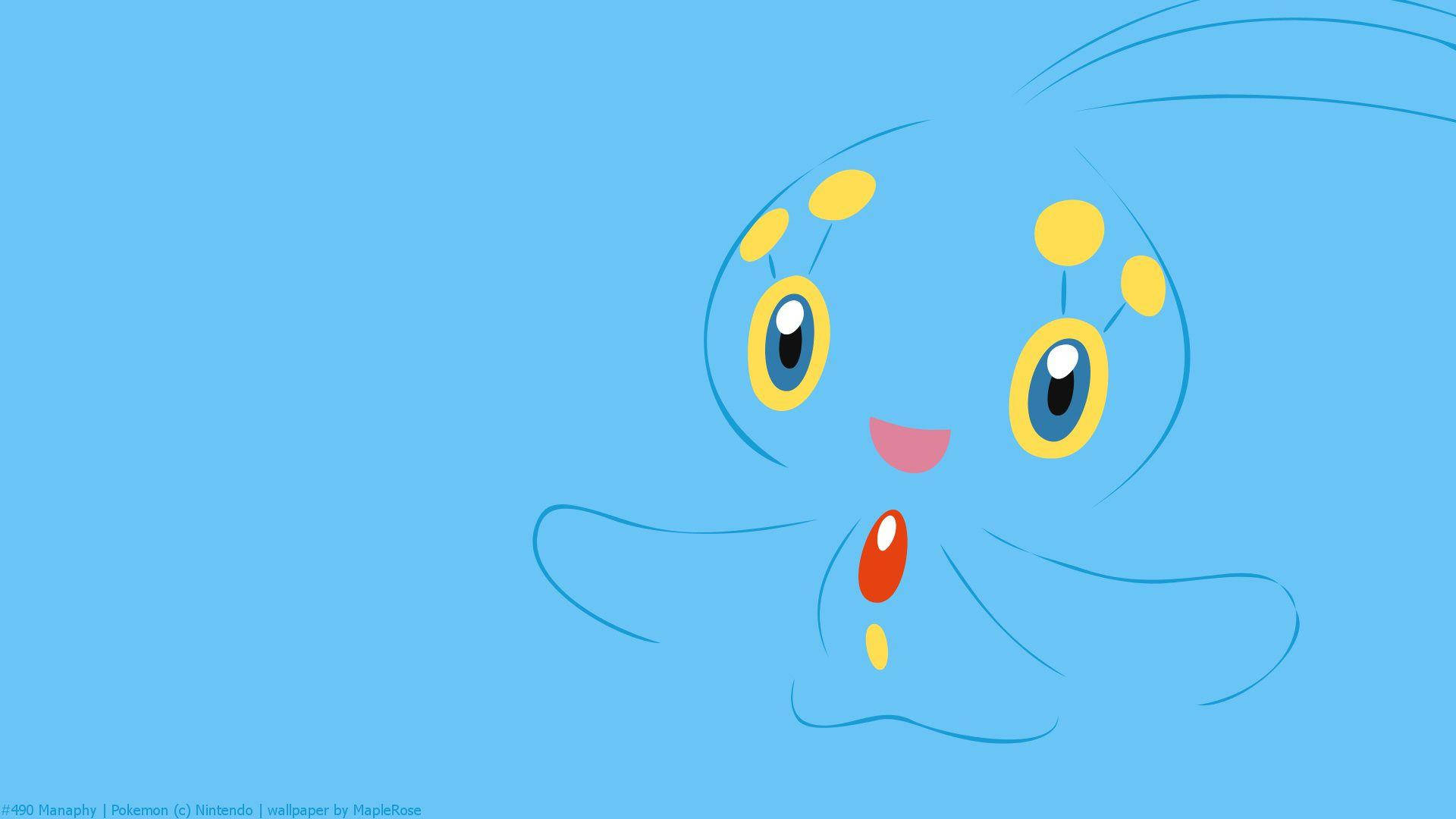 Simple Manaphy Outline Wallpaper
