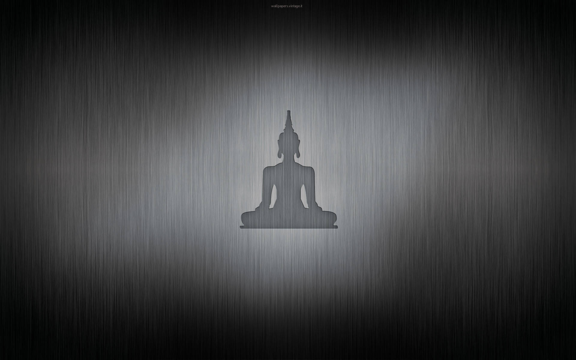 Simple Metallic Design Buddha Hd Wallpaper