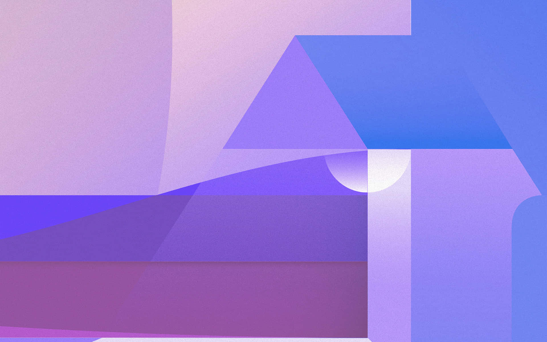 Simple Minimalist Violet Blue House Wallpaper