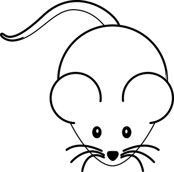 Simple Mouse Silhouette Graphic PNG