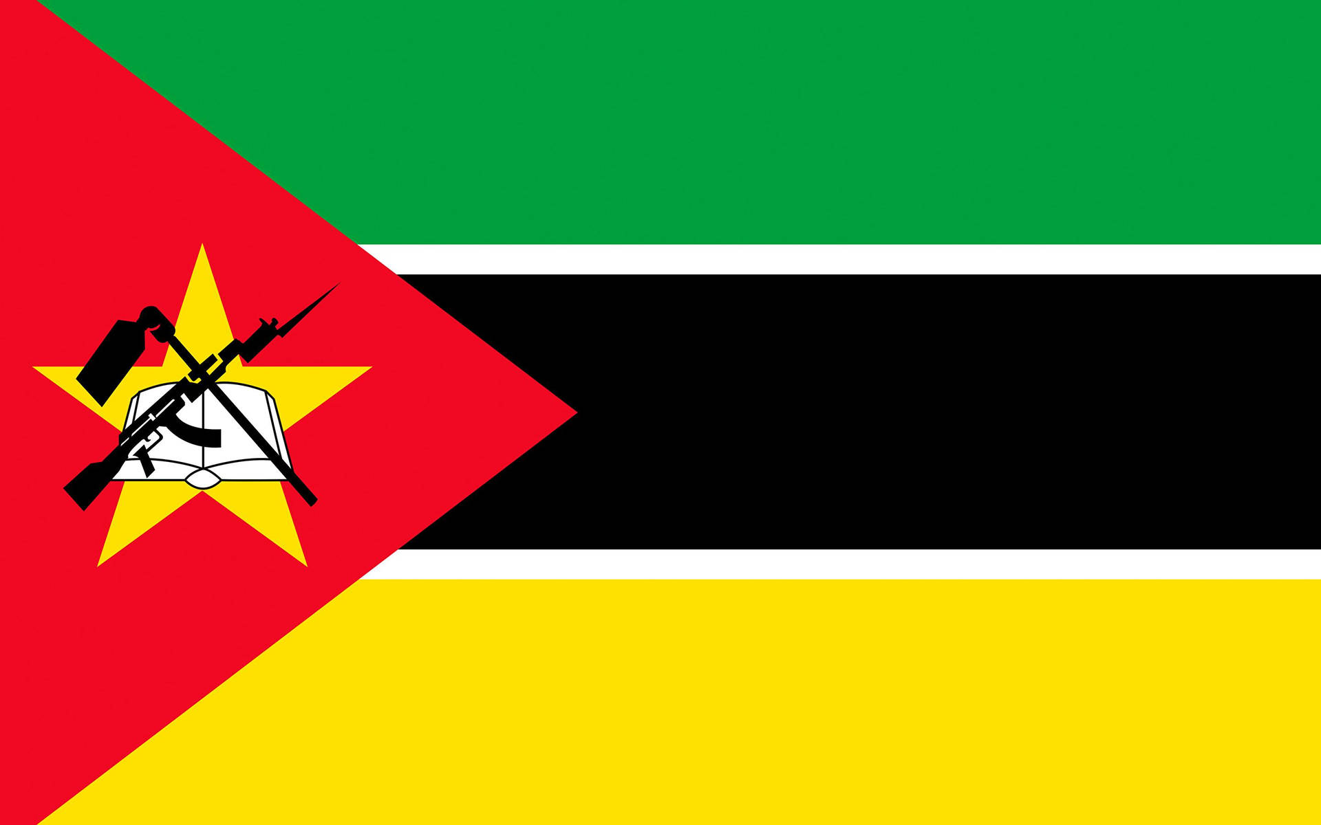 Fondode Pantalla Sencillo De La Bandera De Mozambique Fondo de pantalla