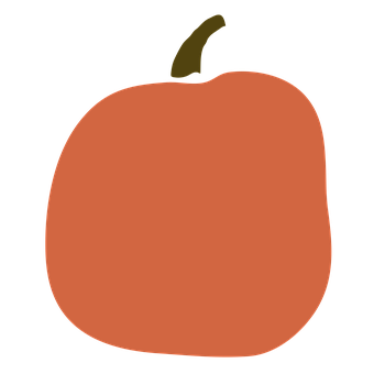 Simple Orange Pumpkin Graphic PNG