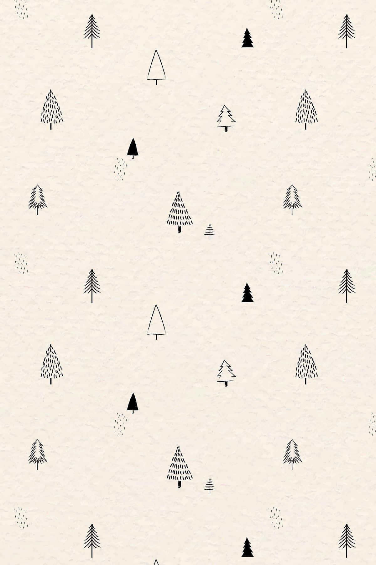 Simple Christmas Tree Pattern Iphone Wallpaper