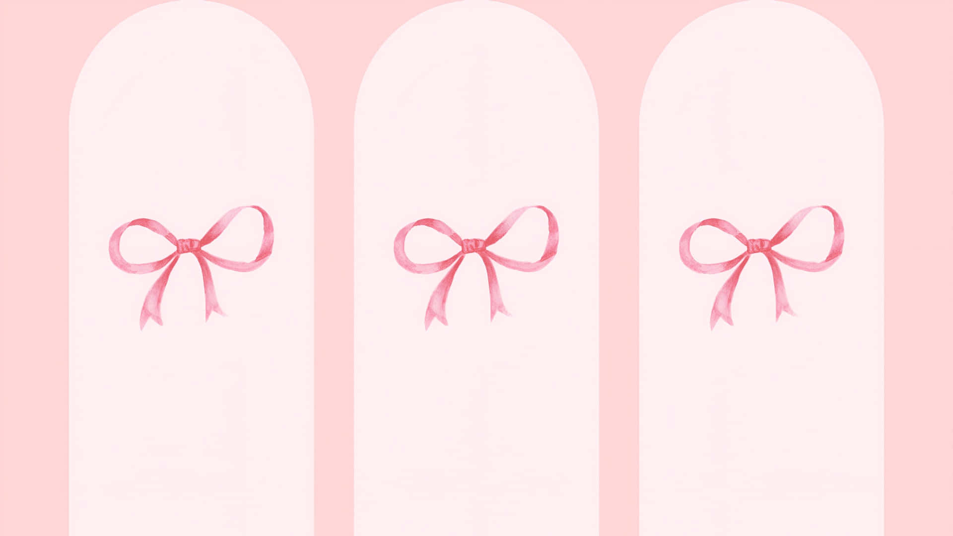 Simple Pink Aesthetic Bows Wallpaper