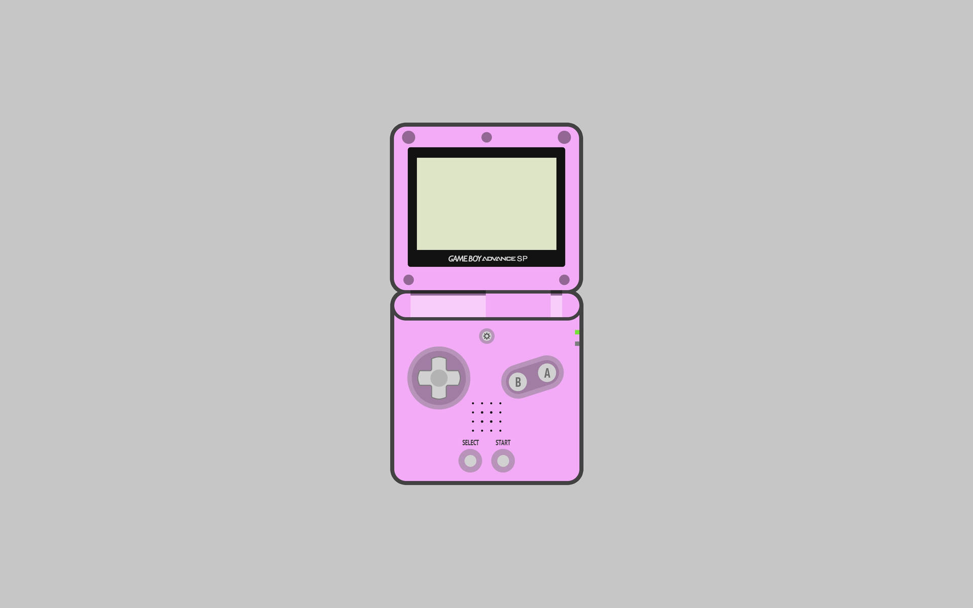 Simple Pink Game Boy Advance SP Art Wallpaper